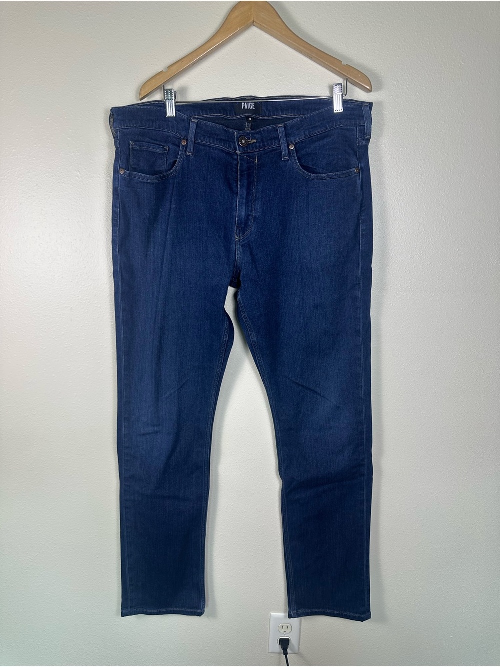 PAIGE‎ Men 38 Classic Federal Slim Straight Denim Blue Jean